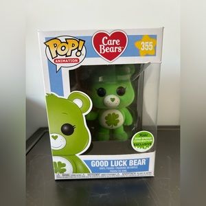 Good Luck Bear Flocked Funko POP, 2018 Convention Exclusive, New in Box